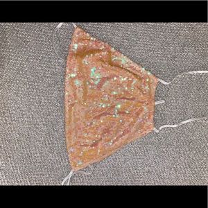 sequin sparkle festival crop halter top